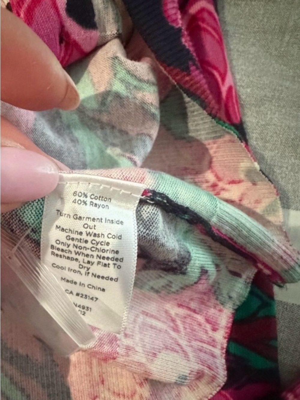 Talbots Pink Floral Button-Front Cardigan - Picture 9 of 9